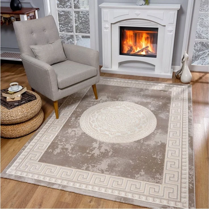 Sanat Teppich Harmony 3212, auch als Läufer, rechteckig, Höhe: 12 mm, Wohnzimmer, Kurzflor, modern, Orient Optik, Schlafzimmer – Bild 5
