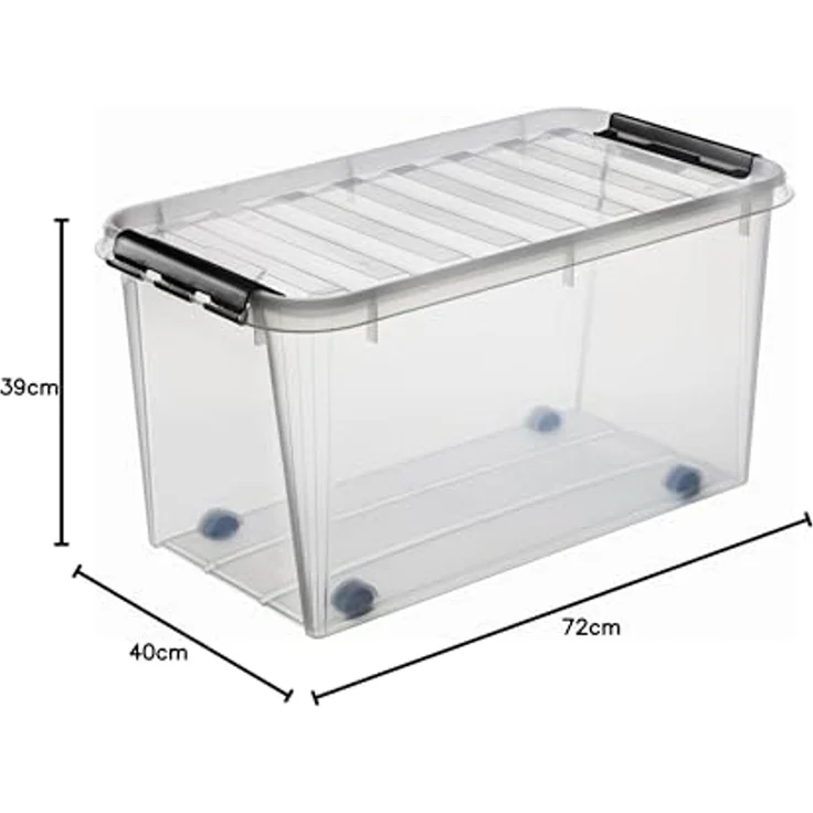 Orthex Aufbewahrungsbox Hobby Box 70 m. Deckel & Rollen, Mit Deckel, Stapelbar – Bild 5