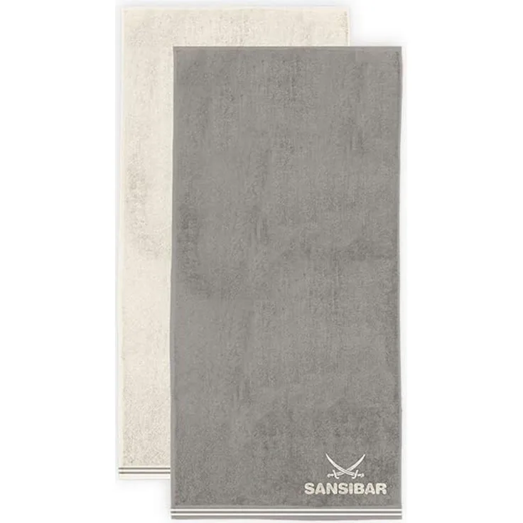Sansibar Sylt Duschtuch Badetuch Saunatuch Frottier-Serie "Doubleface“, 80x150 cm, (1-St), mit hochwertig gewebtem Sansibar Logo