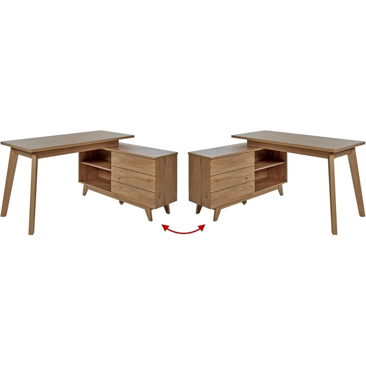Jahnke Eckschreibtisch Libre D 240 E Montana Eiche – Bild 10