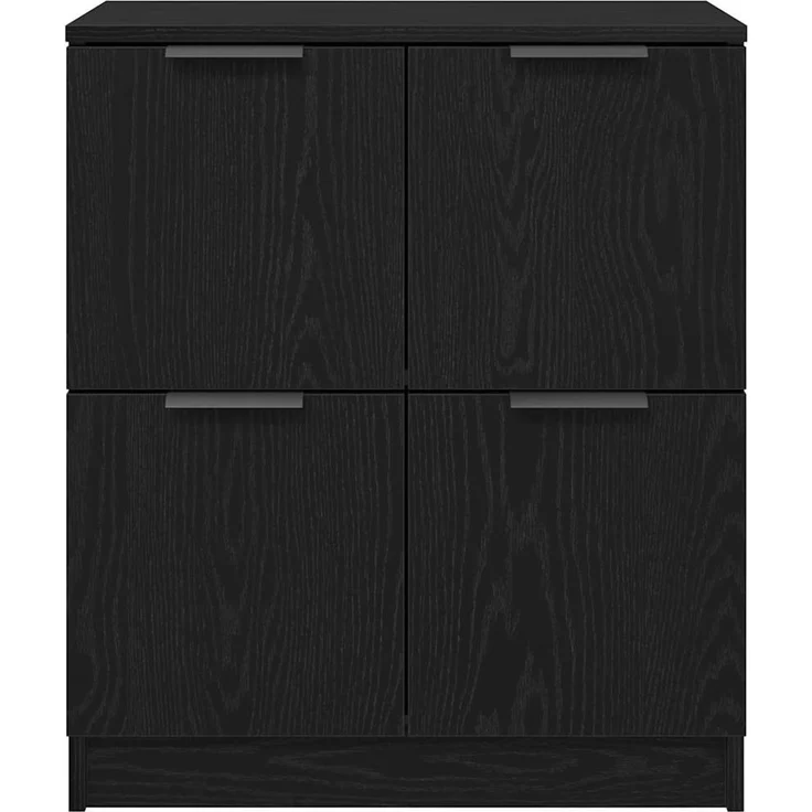 vidaXL Sideboard Schwarz Eichen-Optik 60 x 30 x 70 cm Holzwerkstoff 862739 – Bild 5