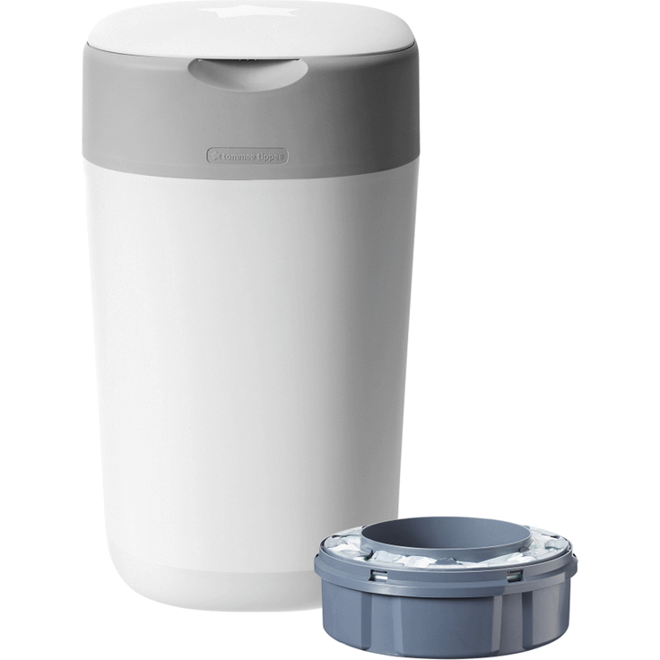 Tommee Tippee Windeleimer Twist & Click Sangenic Tec, Geruchsdichtes Windelentsorgungssystem, Inklusive 1x Nachfüllkassette, Weiß – Bild 8