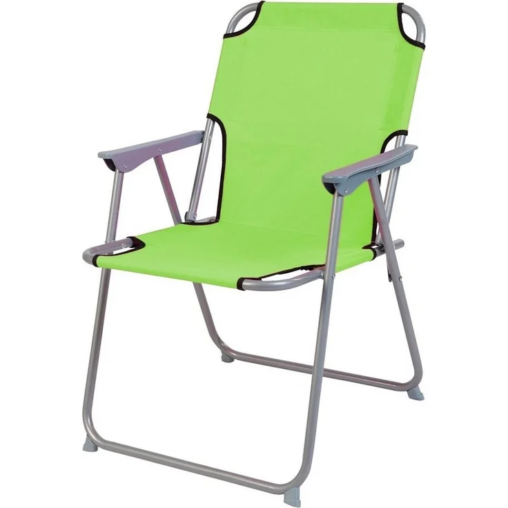 Campingstuhl Klappstuhl Stoff Lime Grün – Bild 1