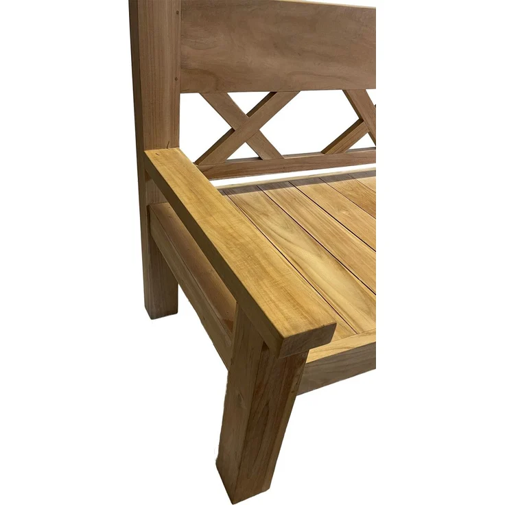Teakholz Gartenbank JUMBO, Natural Teak – Bild 3