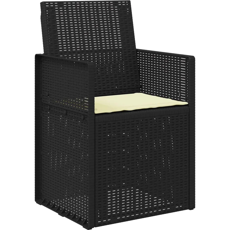 vidaXL Garten Esszimmerstühle 2 stk. Anthrazit und Creme PP 899981 – Bild 4
