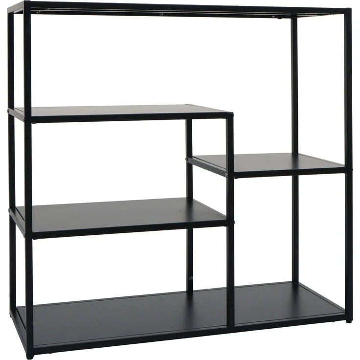 Regal HWC-P98, Wohnregal Standregal Ablageregal, Industrial Metall 80 x 80 x 30 cm ~ schwarz – Bild 9