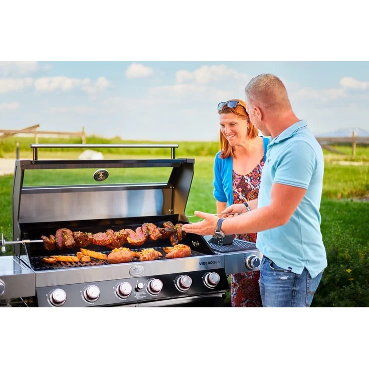 Rösle 'Premium' Drehspieß, Edelstahl schwarz/silber, 14.8 x 11.5 x 132.5 cm, für Magnum und VIDERO Grills – Bild 7