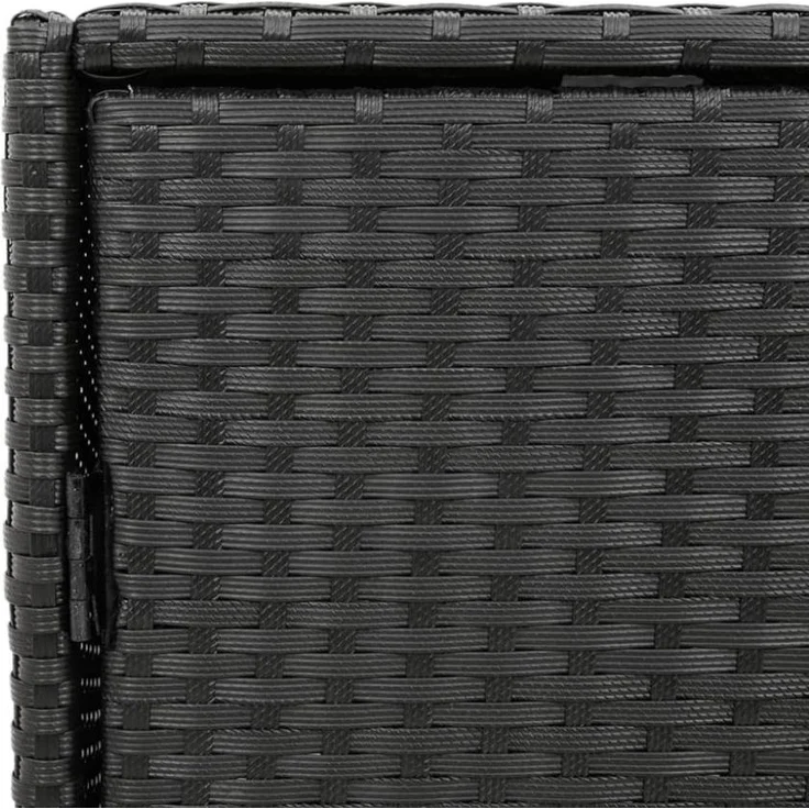 vidaXL Gartenschrank Schwarz 83x45x76 cm Poly Rattan 365543 – Bild 5