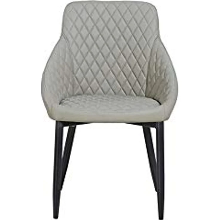 HOME MANIA Homemania Stuhl, Metall, Stoff, Grau, 55 x 55 x 86 cm – Bild 2