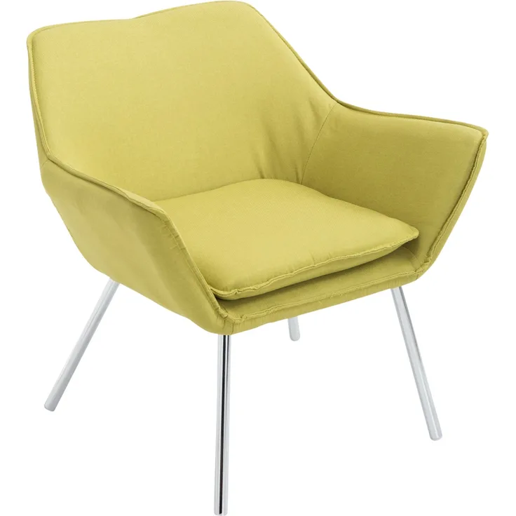 CLP Caracas Lounger STOFF mit hochwertiger Polsterung und Metallgestell,grün