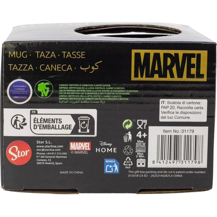Marvel Avengers Golden Treasure Frühstückstasse 400 ml in Geschenkbox – Bild 5