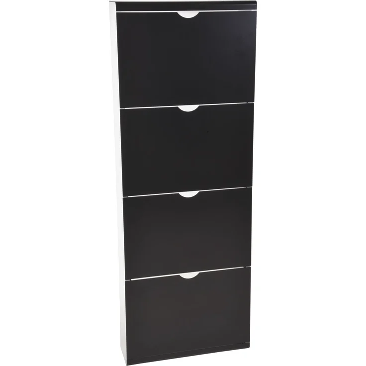 Schuhkipper >304987< ca. 16 Schuhe, schwarz / weiss - 52x141x16cm (BxHxT) – Bild 5