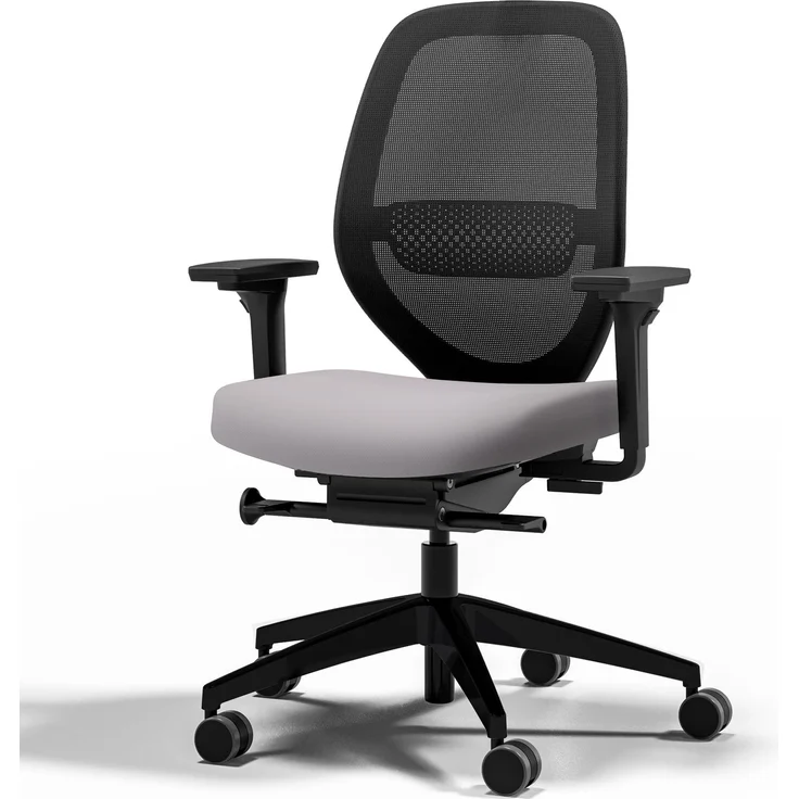 ASSMANN Ergonomischer Bürostuhl Atessa mit Netzrücken Hellgrau 63x53x100cm Textil – Bild 1