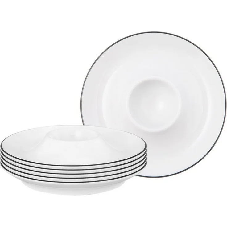 Seltmann Weiden Lido Black Line Eierbecher ø 12,5 cm 6er Set
