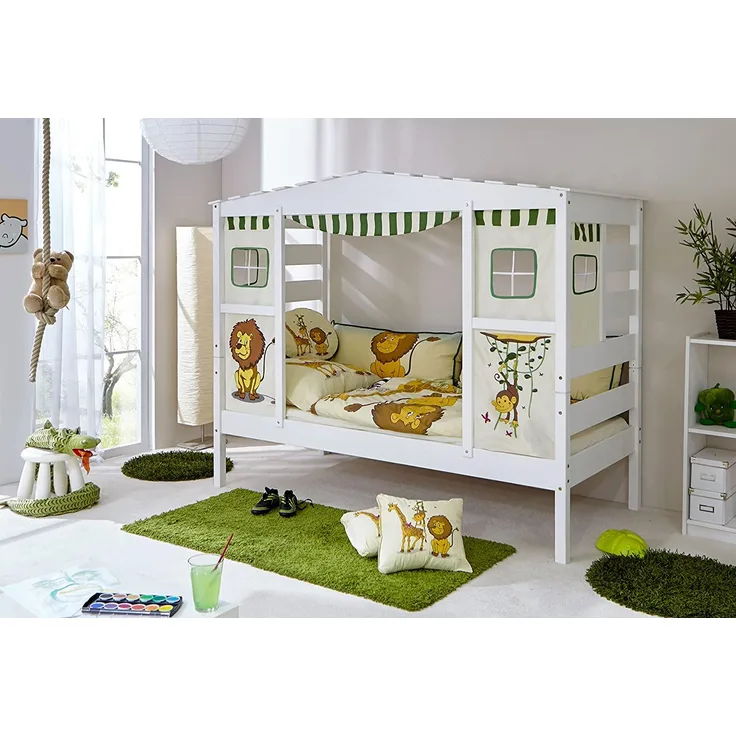 Hausbett "Lio" 90x200 Kiefer massiv weiß