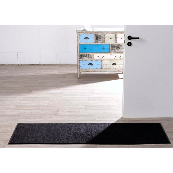 Waschbare Fußmatte Wash & Clean - schwarz - 60x180x0,7cm – Bild 4