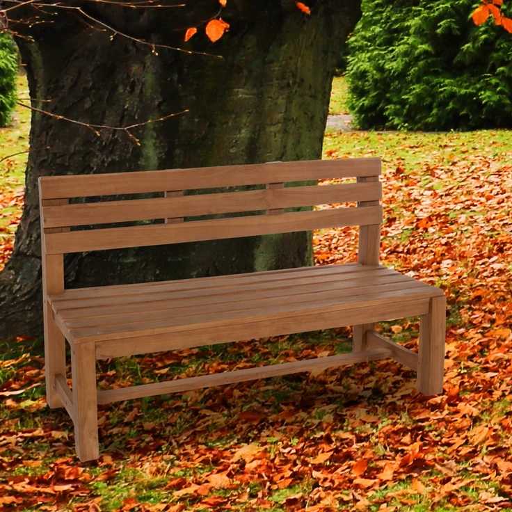 Gartenbank Teakbank CUGAD - Holz Teak 120x50x85 cm | Holzbank 120 Cm Gartenbank Sitzbank Mit Lehne Wetterfest Bank Garten Terrasse – Bild 6