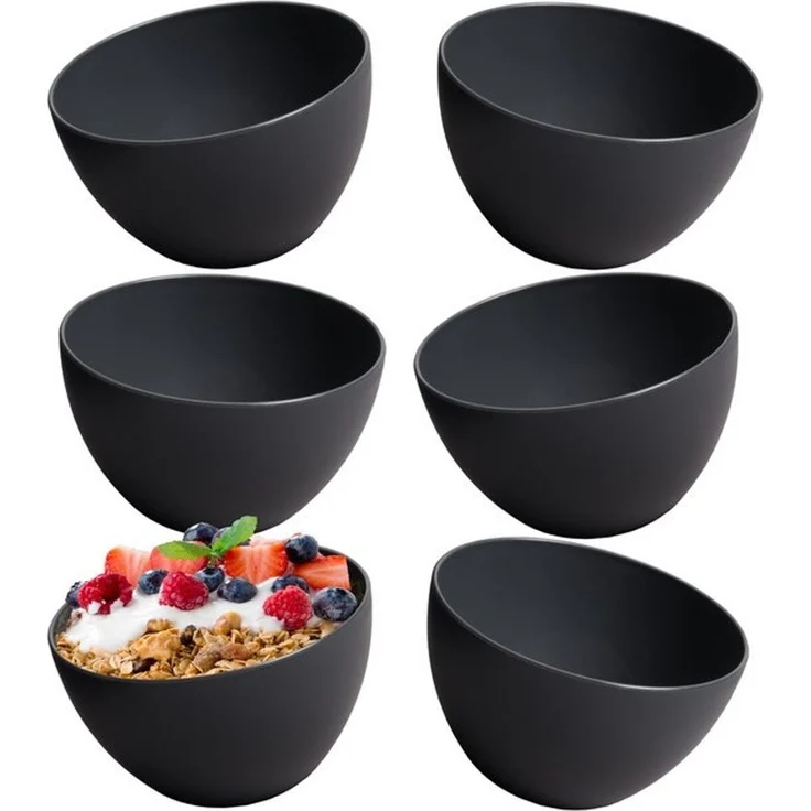 Hausfelder Müslischale Bowl Müslischalen 6er Set, Kunststoff, (6-tlg), Ø 13,5 cm, mikrowellengeeignet, spülmaschinengeeignet – Bild 4