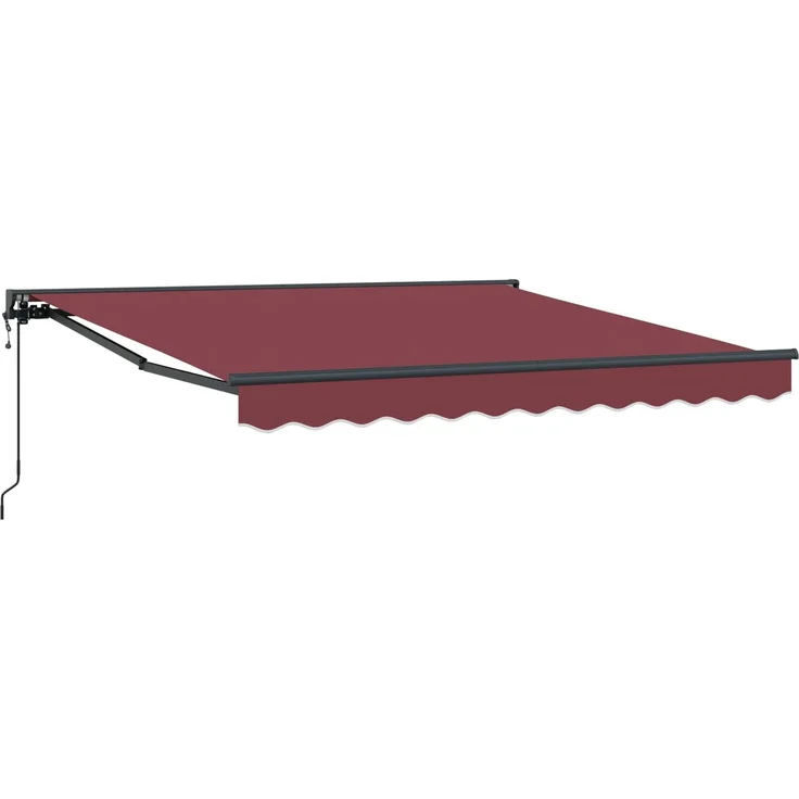 vidaXL Markisenrahmen Bordeauxrot 350 x 250 cm 3330244 – Bild 1