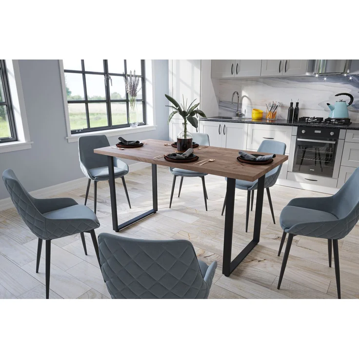 Shefa Esstisch Seattle 120 cm Eiche Tabak - Moderner Küchentisch für 2-4 Personen – Bild 4