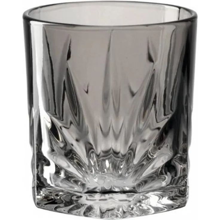 Leonardo Trinkglas Capri, Wasserglas, Saftglas, Kalk-Natron Glas, Grau, 330 ml, 022359