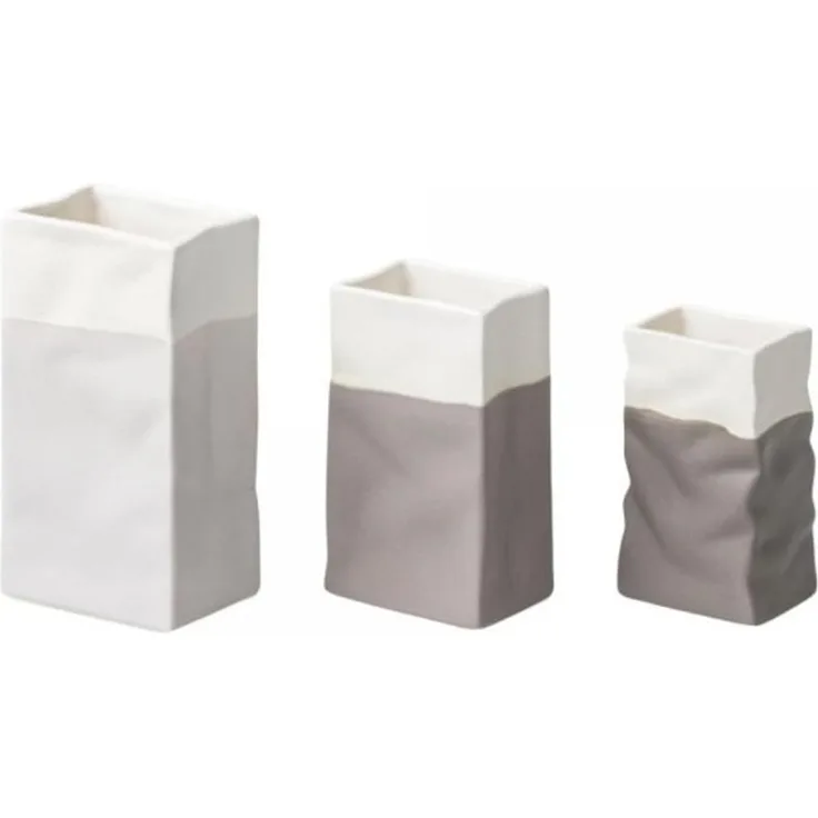 Räder Vase Mini Porzellantüte Set Aus 3 Grautöne