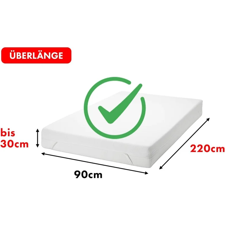Jacobson Spannbettlaken BIO, Jersey Spannbetttuch, Bettlaken 160 g/m², 100% BIO-Baumwolle, Gummizug: rundum, GOTS zertifiziert – Bild 5