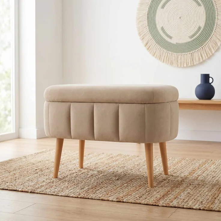 Skye Decor Pouf Mini Oslo (1-St), Kompakter Polsterhocker, mit Stauraum
