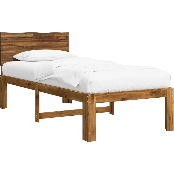 vidaXL Einzelbettgestell mit Kopfteil ROSTOCK Natur 90 x 190 cm 903399 – Bild 2