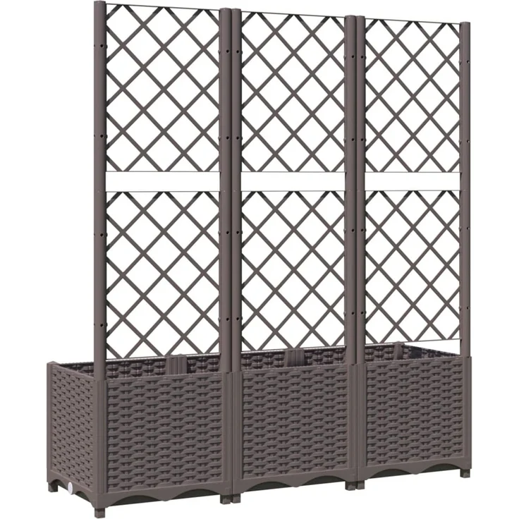 vidaXL Garten-Pflanzgefäß mit Spalier Braun 120 x 40 x 136 cm PP 318263 – Bild 5