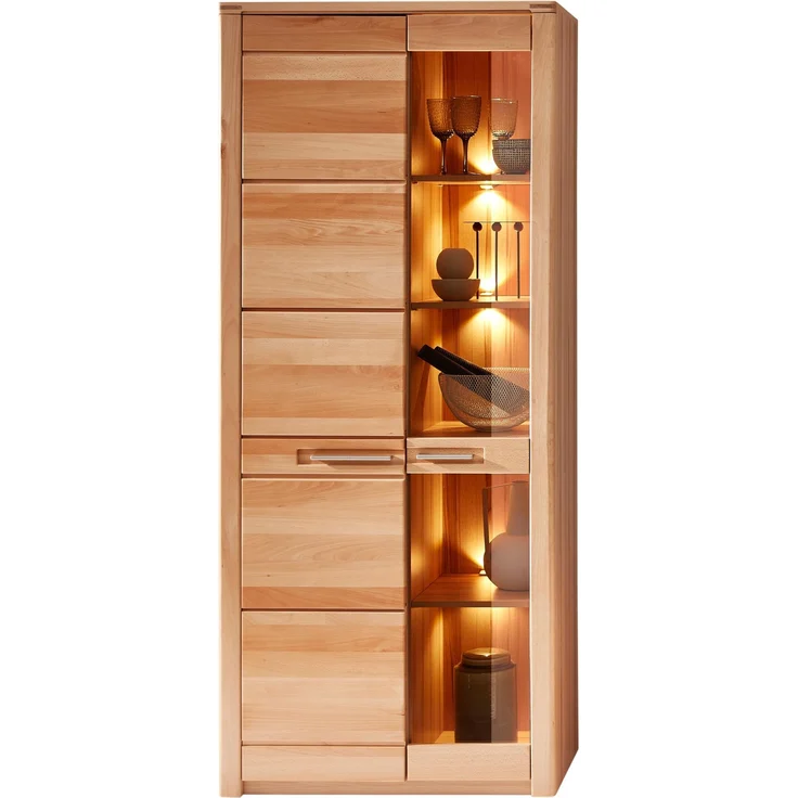 Wohnwand NATURE ONE FF80 - 4-teilig - Front Kernbuche Massivholz – Bild 2
