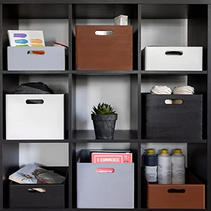 Creative Deco Holzkiste Obstkiste Korb 40 x 30 x 24 cm (1cm) mit Griffen ohne Deckel, Hölzernen Kasten Holzbox Kiste – Bild 7