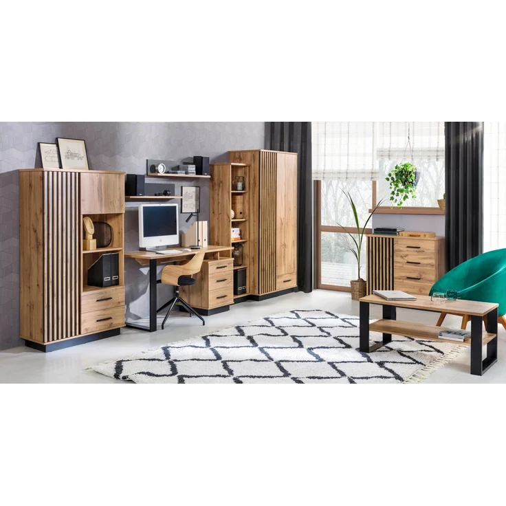 Beautysofa Kommode mit 4 Schubladen und Lamellen Lamelo, Einzeltür – Bild 3