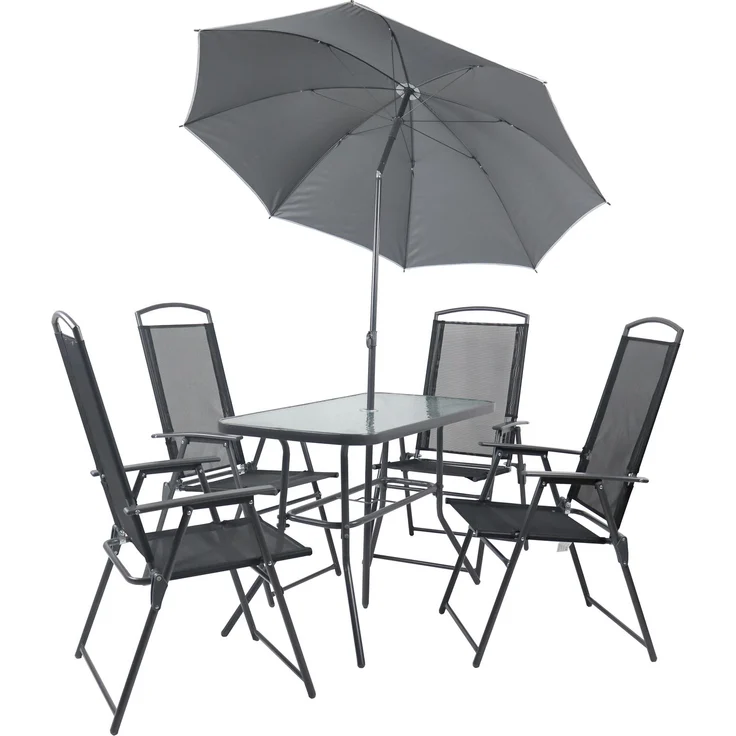 VCM Gartenmöbel-Set Sontan 918146 Anthrazit H. 70 x B. 110 x T. 55cm – Bild 1