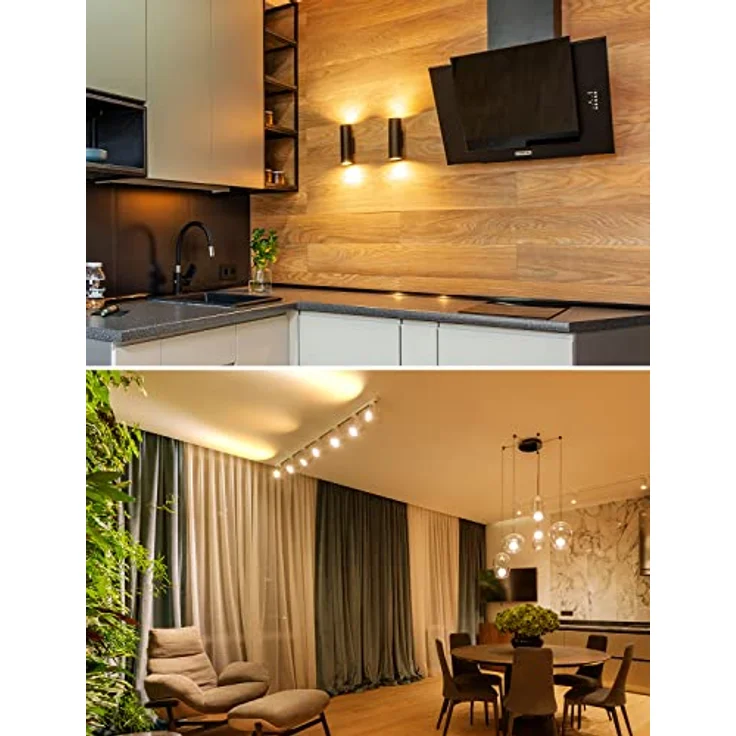 Lepro GU10 LED Warmweiss 4W Lampe, 2700K Warmweiß, 345 Lumen, 100° Abstrahlwinkel, Dimmbar Reflektorlampe, Energiesparendes LED Leuchtmittel für Wohnzimmer, Küche, Schlafzimmer, 10 Stück – Bild 8
