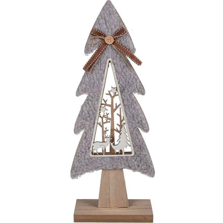Weihnachtsbaum 40cm mit Stillleben in Grau oder Hellbraun Deko Tannenbaum grau