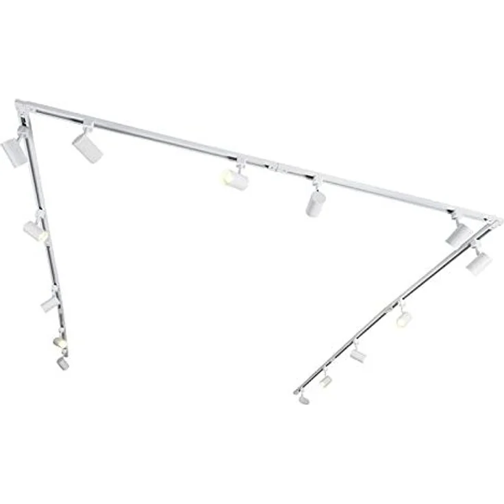 Qazqa Schienensystem-Sets Iconic jeana, ohne Leuchtmittel, GU10, Weiß, Modern, Stahl, Deckenstrahler 14-flammig – Bild 1