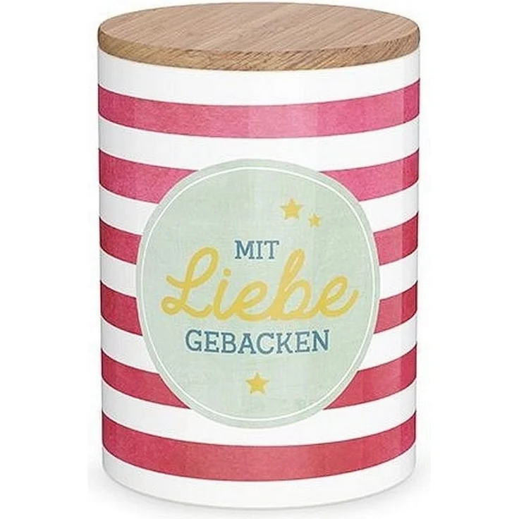Vorratsdose Plätzchendose Weihnachten Mit Liebe Gebacken Rot Weiß La Vida 308112 – Bild 1