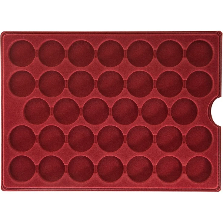 MC. Sammler Aufbewahrungsbox MC. Sammler Alu Münzkoffer frei bestückbar mit Münztableaus Ihrer Wahl, Tableau 34 Fächer-36mm Ø – Bild 1