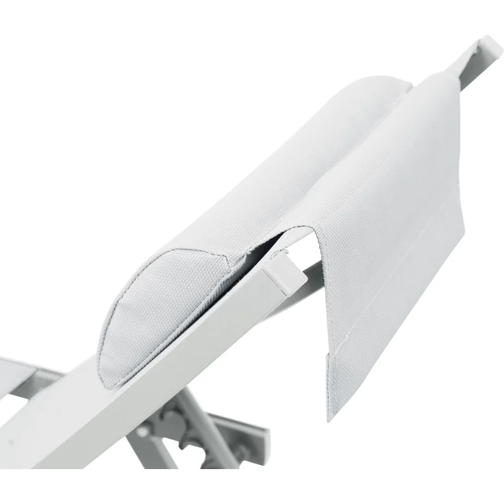Gardissimo "Mia" Sonnenliege mit Rollen, Aluminium weiß, 55 x 94 x 91,5 cm – Bild 2
