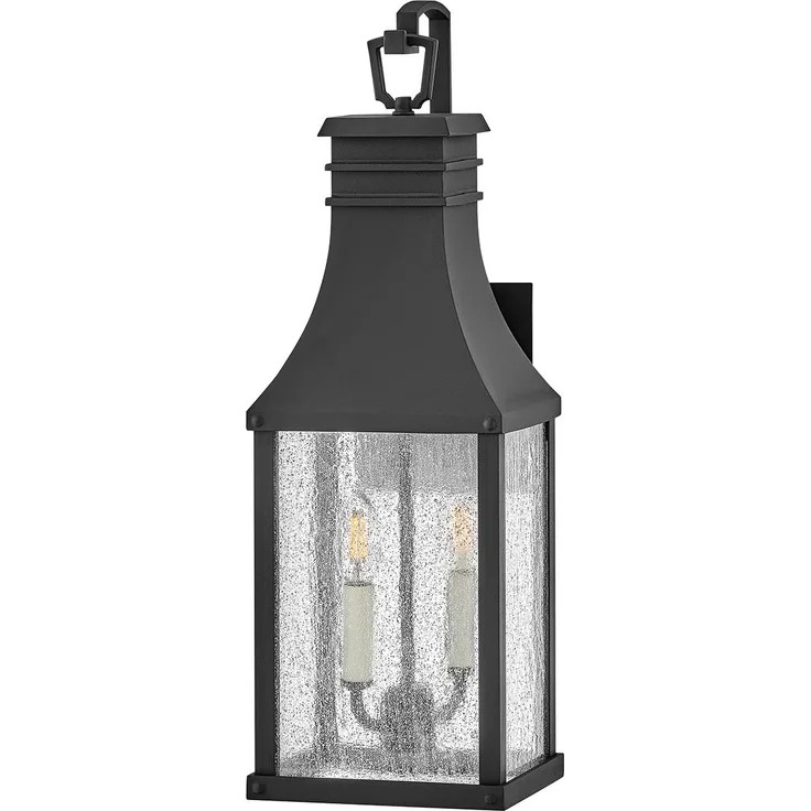 Elstead Lighting Beacon Hill Wandleuchte Medium 2-Light Schwarz IP44 E14