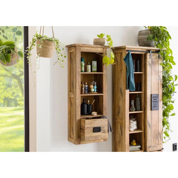 Hängeschrank Mango 50x26x120 natur lackiert RAILWAY #180 – Bild 3