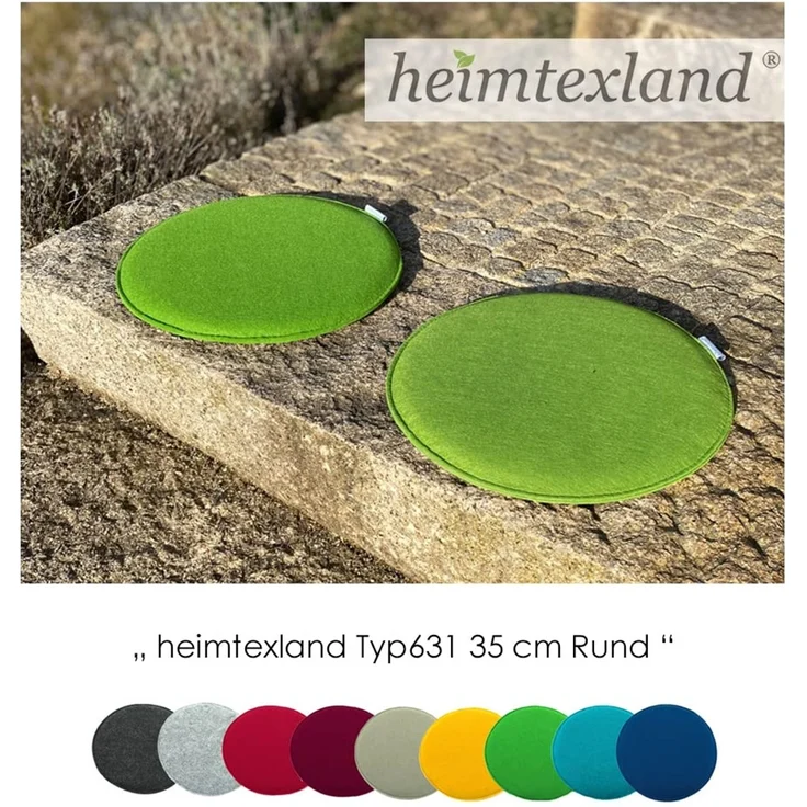 heimtexland Sitzkissen Filz Sitzauflage Stuhlkissen Bankkissen abwaschbar, Filzkissen eckig & rund I Indoor Outdoor I bequem & robust – Bild 6