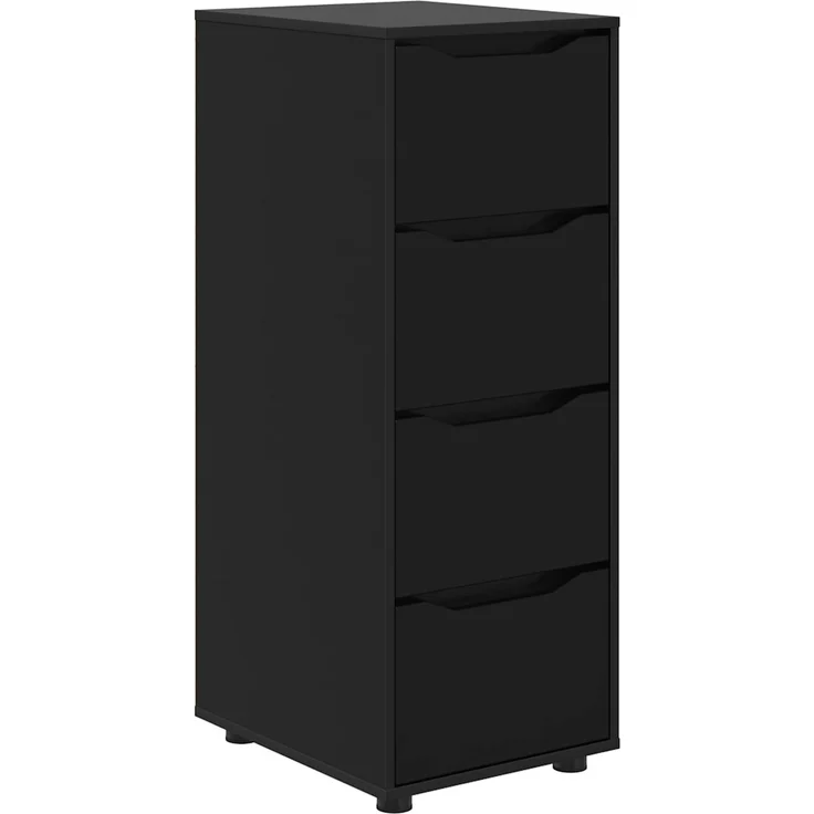 vidaXL Aufbewahrungsschrank 40 x 48 x 105 cm Holzwerkstoff Schwarz 888898 – Bild 2
