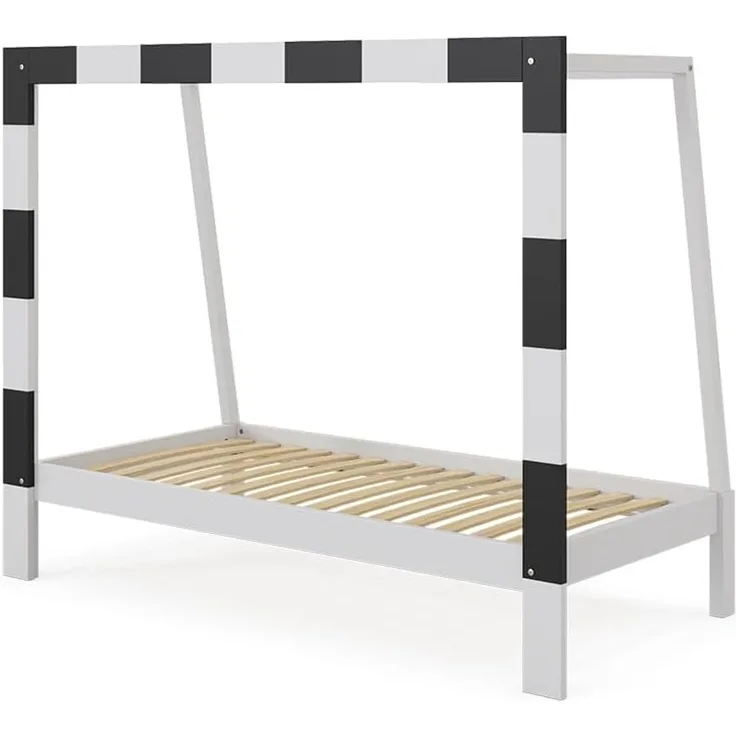 Kinderbett Football goal Weiß 80x160 cm ohne Matratze Vitalispa