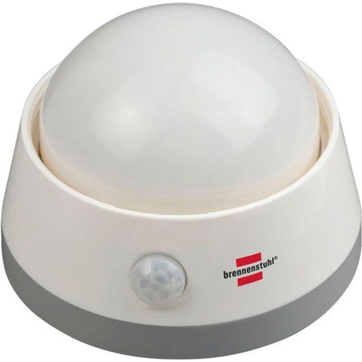 Brennenstuhl LED-Nachtlicht / Orientierungslicht mit Infrarot-Bewegungsmelder (sanftes Licht inkl. Push-Schalter und Batterien) weiß – Bild 4