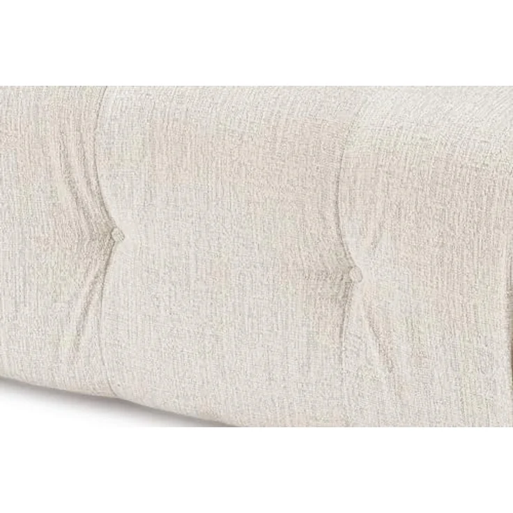Atelier Del Sofa Stylish Pouffe with Beech Wood Frame, Cream Polyester Fabric, 100 x 100 x 45 cm | 28 DNS Foam for Comfort | Modern Design with Shifting Mechanism – Bild 5