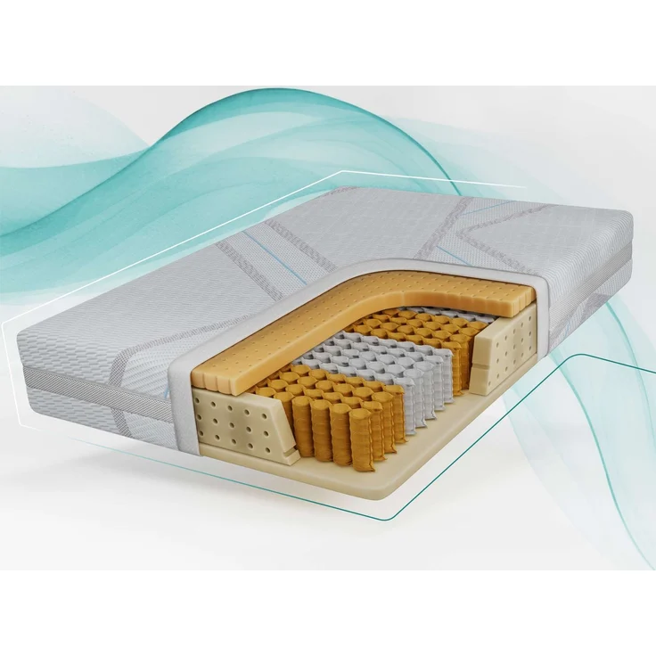 Taschenfederkernmatratze H3 – 7 Zonen Rollmatratze, abnehmbarer waschbarer Bezug, für Allergiker geeignet, Latex - 180 x 200 cm - TENE - LUX – Bild 1