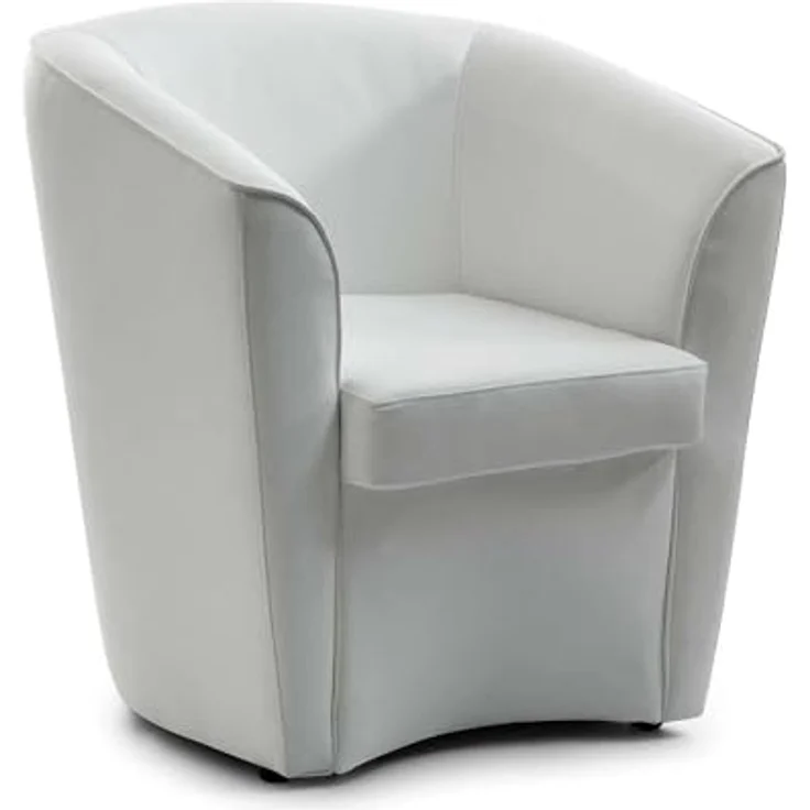 Talamo Italia - Lounge-Sessel Annaluna, Lounge-Sessel, 100% Made in Italy, Relaxsessel aus Kunstleder, Cm 70x60h74, Weiß – Bild 4
