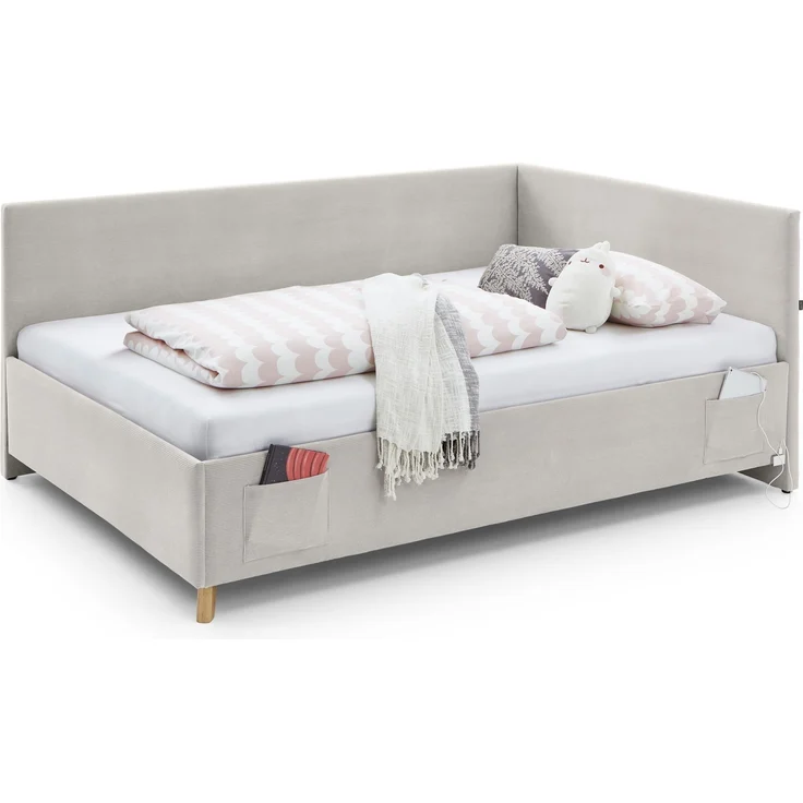 Polsterliege >Cool< Liegefläche 120x200cm, Scala Beige, Stellmaß: 130x90x210cm (BxHxT) – Bild 3